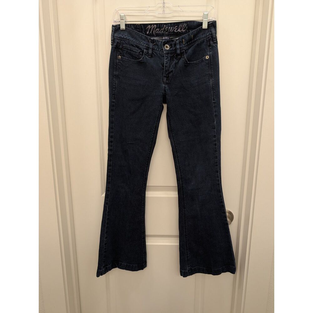 Madewell Size 25 Dark Wash Blue Denim Flare Bootcut Stretch Jeans Y2K